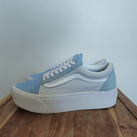 VANS Old Skool Stackform Women's Shoe Size 8.5 Blue & White - Picture 1 of 7